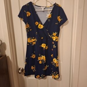 Arizona Blue with Sunflowers Mini Dress